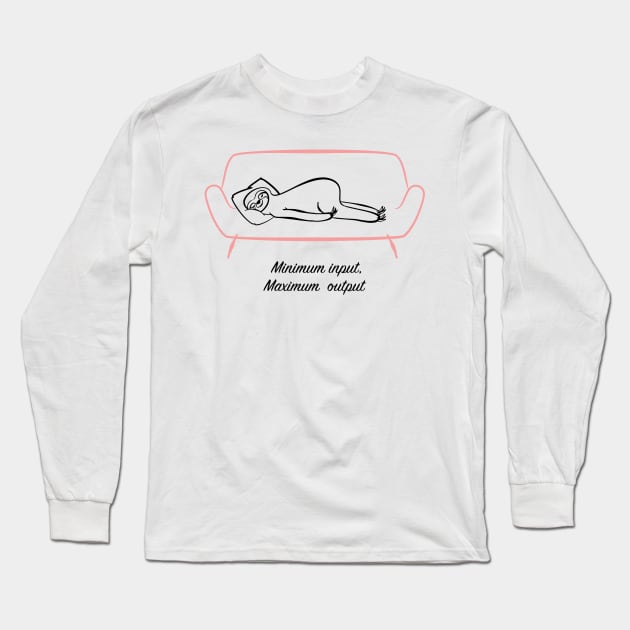 Sloth Wisdom Long Sleeve T-Shirt by 38Sunsets